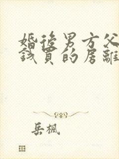 婚后男方父母出钱买的房离婚怎么分