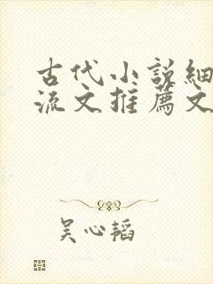 古代小说细水长流文推荐文笔好高质量