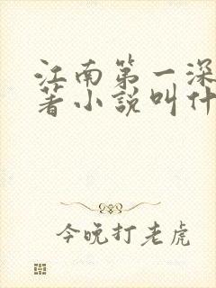 江南第一深情原著小说叫什么名字