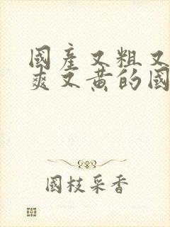 国产又粗又猛又爽又黄的国