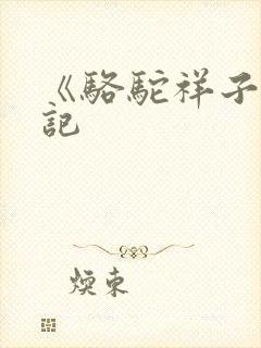 《骆驼祥子》传记