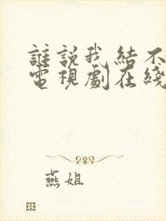 谁说我结不了婚电视剧在线