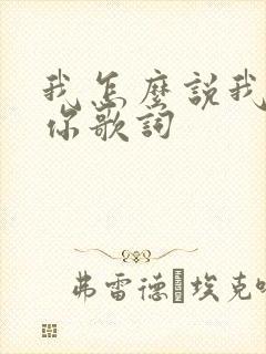 我怎么说我不爱你歌词