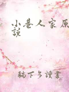 小巷人家原著小说