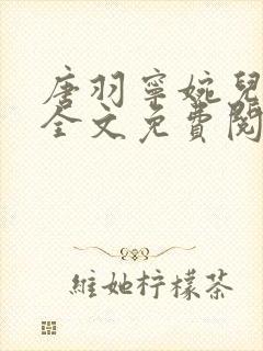 唐羽宁婉儿小说全文免费阅读