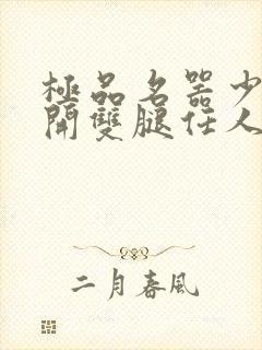 极品名器少妇张开双腿任人玩弄小说