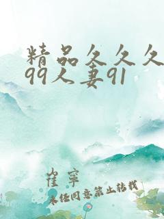 精品久久久久久99人妻91