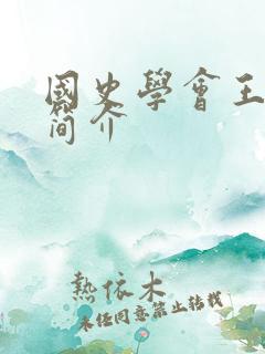 国史学会王鹏豪简介