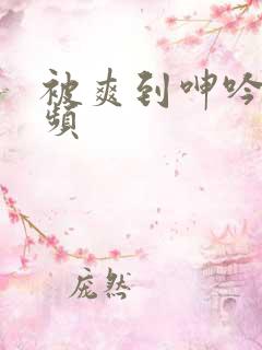 被爽到呻吟的视频