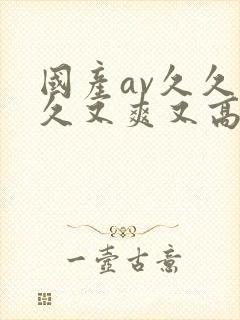 国产av久久久久又爽又高潮