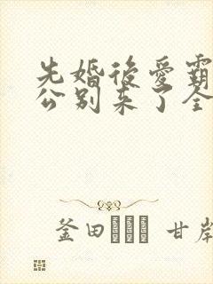 先婚后爱霸道老公别来了全文免费阅读