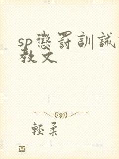 sp惩罚训诫调教文