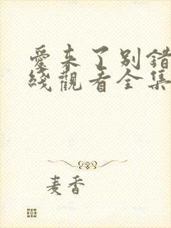 爱来了别错过在线观看全集免费播放