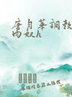 唐月华调教沦为肉奴h