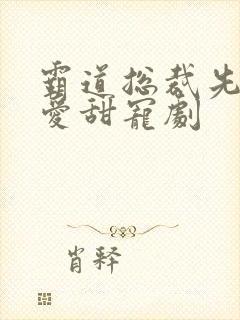 霸道总裁先婚后爱甜宠剧