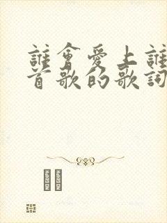 谁会爱上谁是哪首歌的歌词