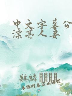 中文字幕公侵犯漂亮人妻