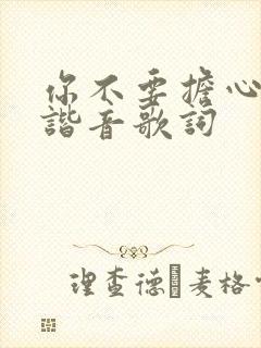 你不要担心中文谐音歌词