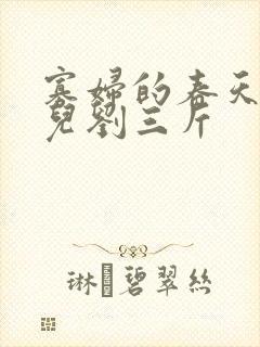 寡妇的春天白花儿刘三斤