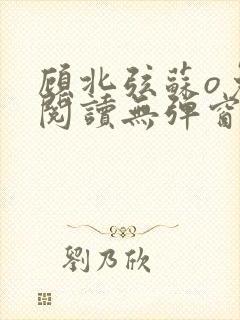 顾北弦苏o免费阅读无弹窗佟