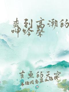 爽到高潮的少妇呻吟声