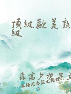 顶级欧美熟妇一级