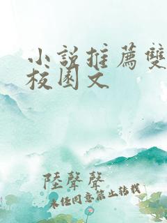 小说推荐双男主校园文