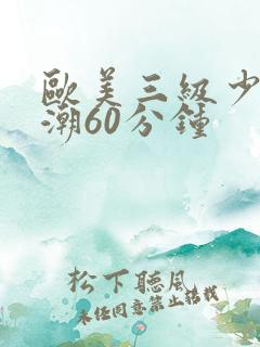 欧美三级少妇高潮60分钟