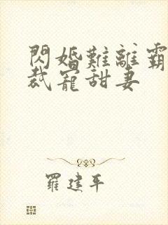 闪婚难离霸道总裁宠甜妻