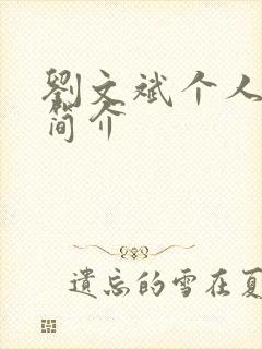 刘文斌个人资料简介