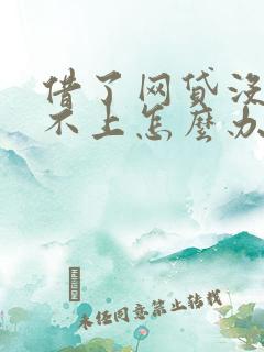 借了网贷没钱还不上怎么办