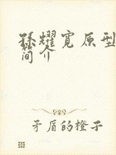 孙耀宽原型人物简介