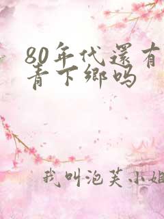 80年代还有知青下乡吗