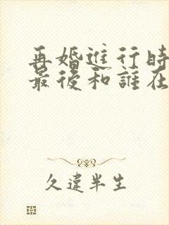 再婚进行时沈心最后和谁在一起了