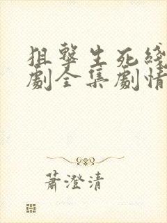 狙击生死线电视剧全集剧情