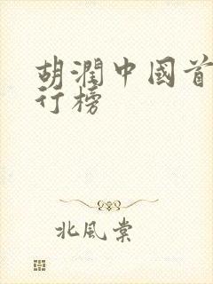 胡润中国首富排行榜