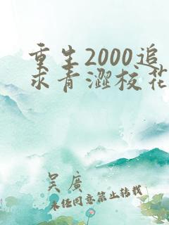 重生2000追求青涩校花同桌陈凡苏若初免费