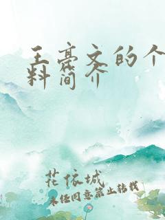 王亭文的个人资料简介