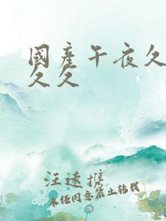 国产午夜久久久久久