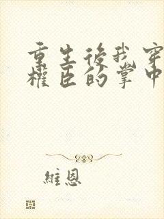 重生后我穿成了权臣的掌中娇