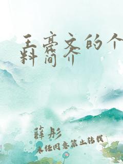 王亭文的个人资料简介