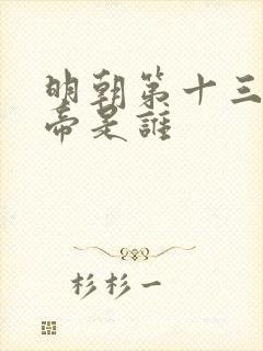 明朝第十三位皇帝是谁