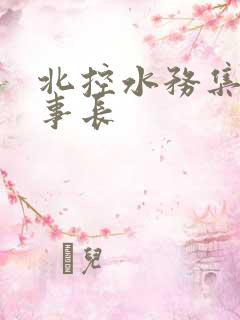 北控水务集团董事长