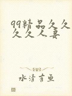 99精品久久久久久人妻