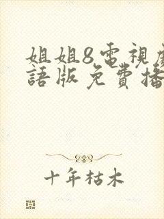 姐姐8电视剧国语版免费播放
