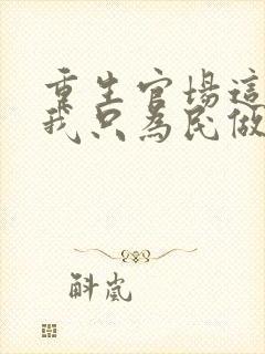 重生官场这一世我只为民做主