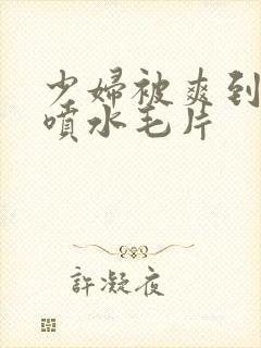 少妇被爽到高潮喷水毛片