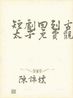 短剧回到古代当太子免费观看