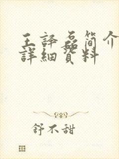 王译磊简介个人详细资料