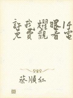 许我耀眼14集免费观看电视剧